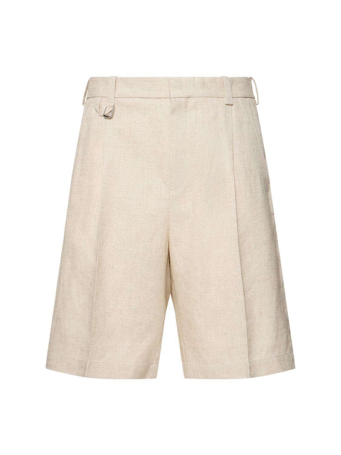 Jacquemus Le short melo リネンブレンドショートパンツ メンズ Jacquemus Le Short Melo リネンブレンドショートパンツ