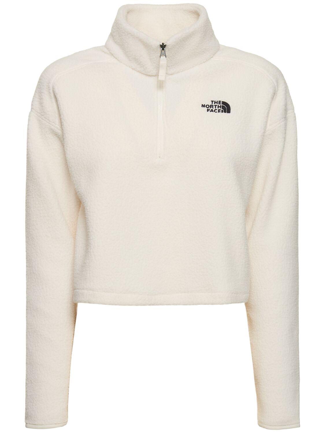 The North Face High Neck Cropped Sweatshirt in Natural Lyst UK