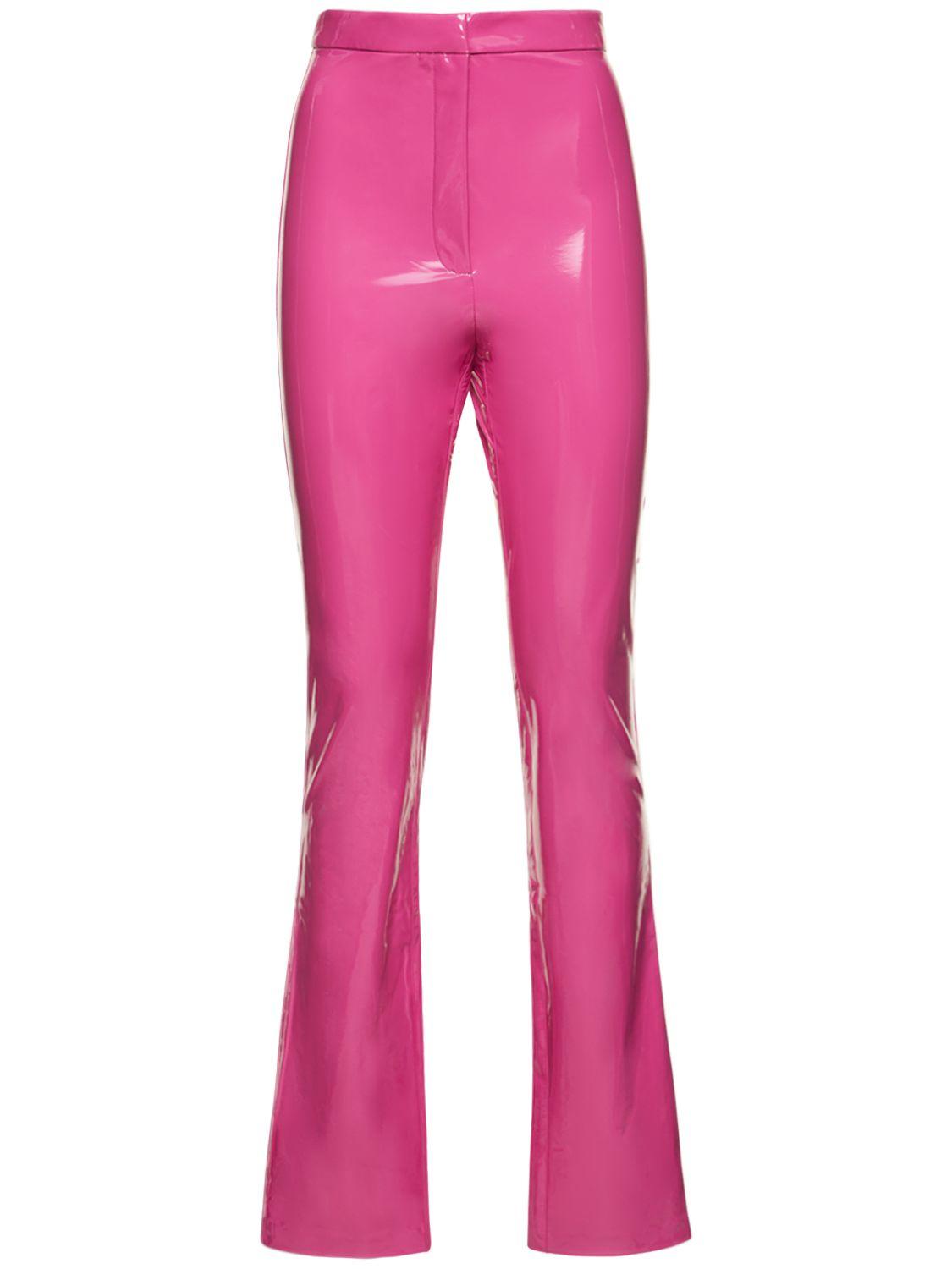 ROTATE BIRGER CHRISTENSEN June Patent Coated Pants in Pink | Lyst UK