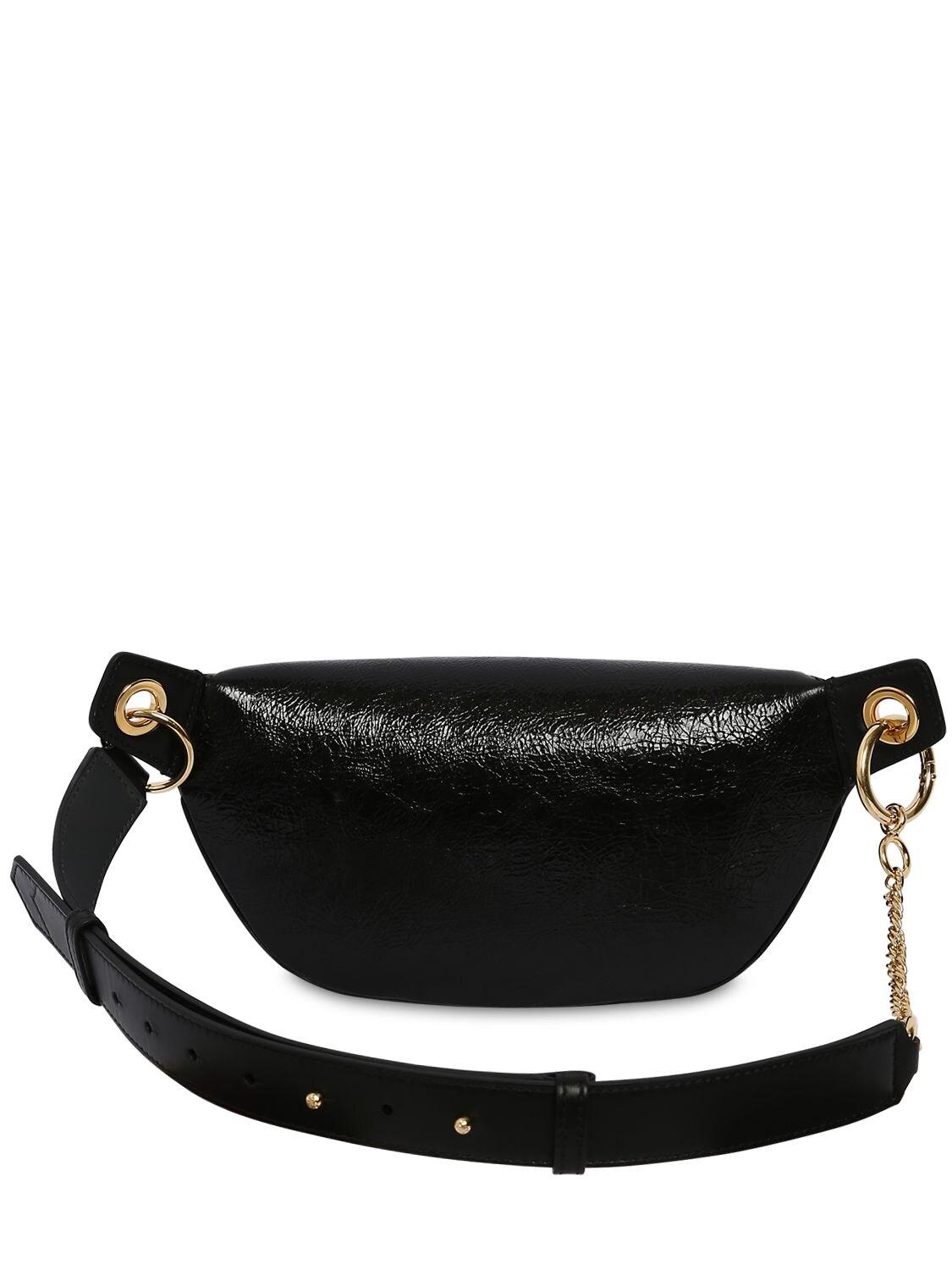 Givenchy Id Crackle Leather Belt Bag in Black | Lyst