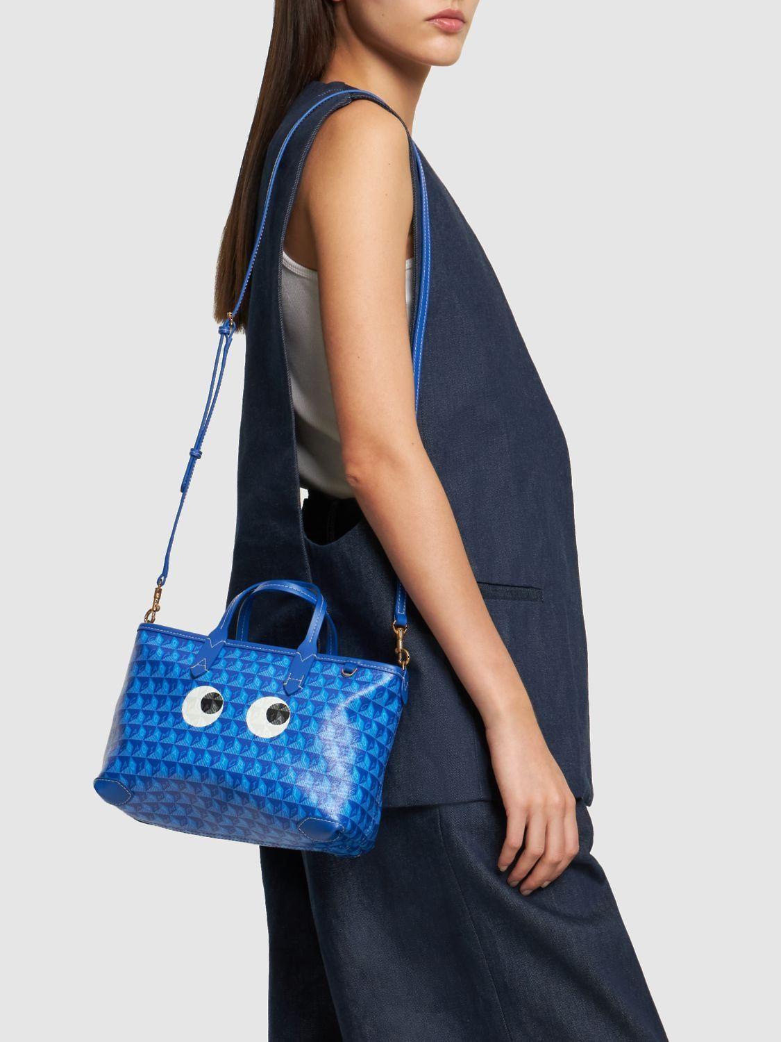 Anya Hindmarch Xs I Am A Plastic Bag Eyes Tote Bag in Blue | Lyst