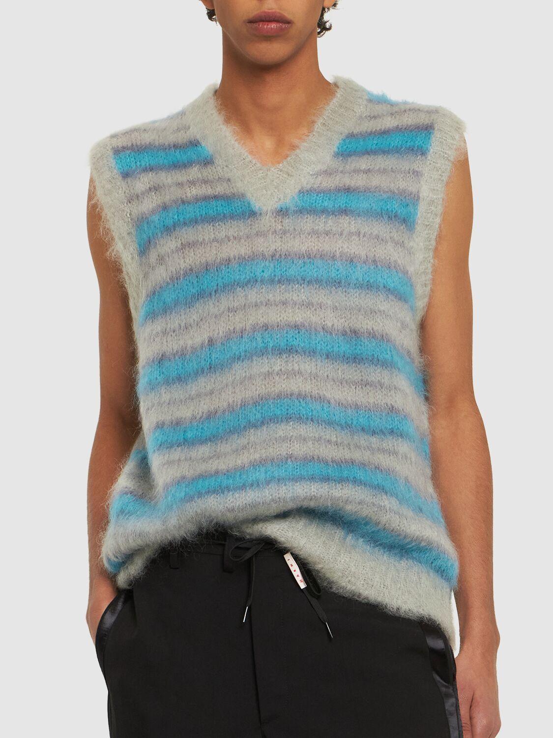 Iconic Brushed Mohair Blend Knit Vest