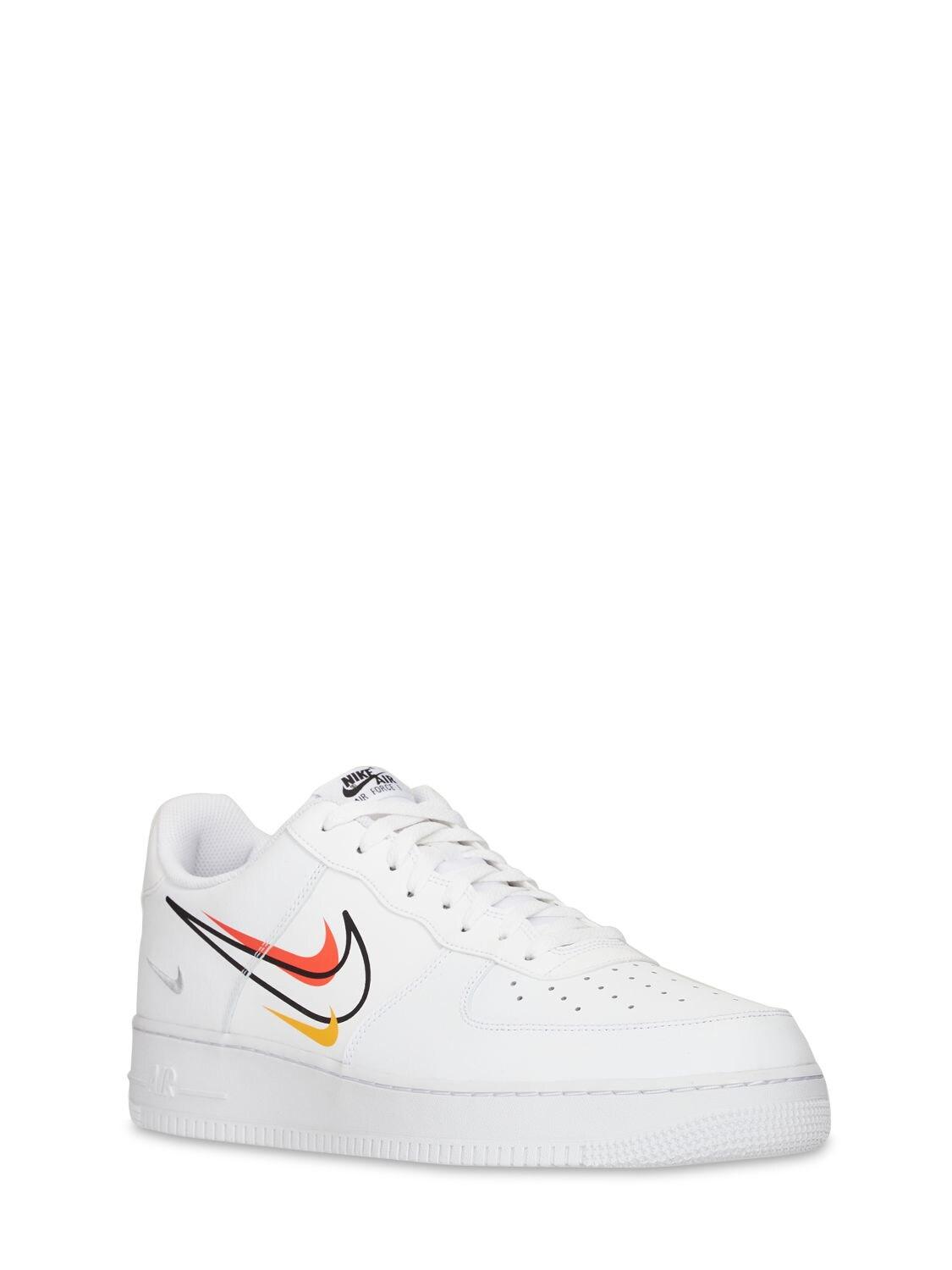 Nike Leather Air Force 1 Sneakers in White,Orange (White) for Men | Lyst  Australia