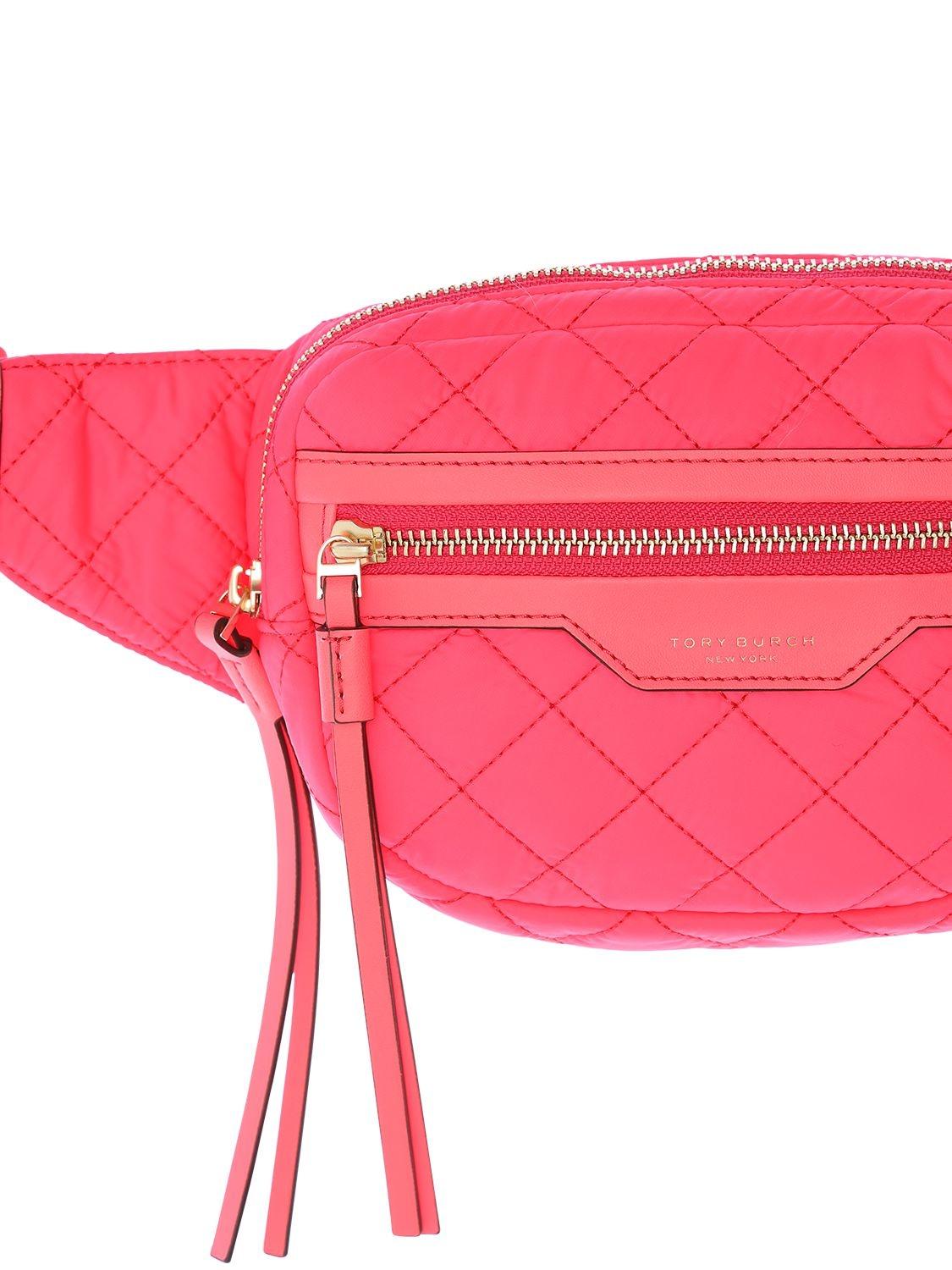 tory burch perry quilted nylon belt bag