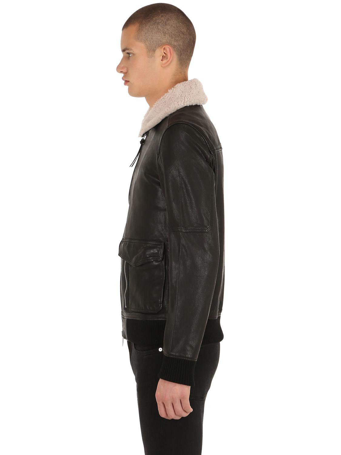 bardell leather aviator jacket