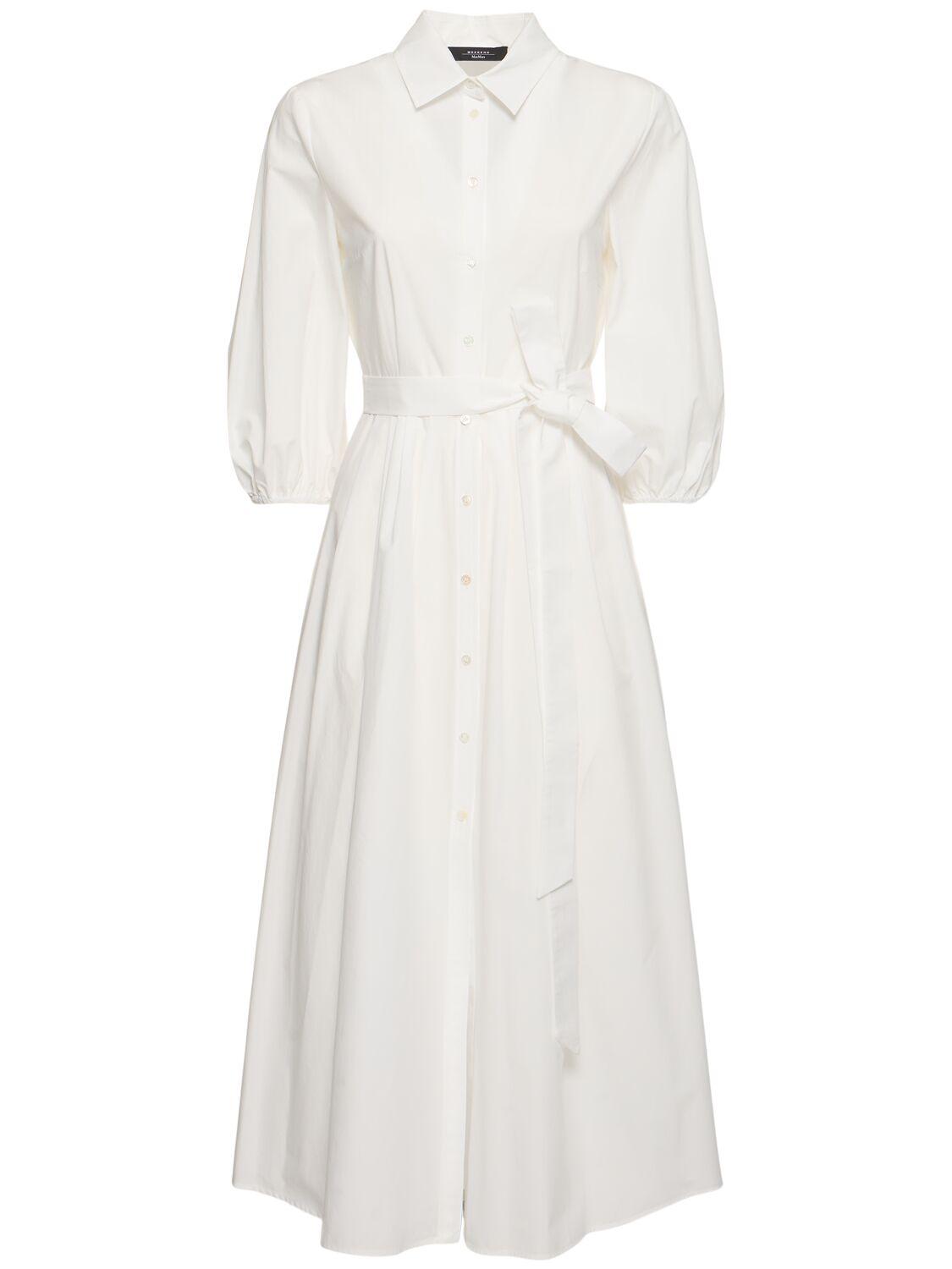 ◆Weekend Max Mara◆ Kentia ポプリンベルトミディシャツドレス Cotton shirt dress, sand | Weekend Max Mara