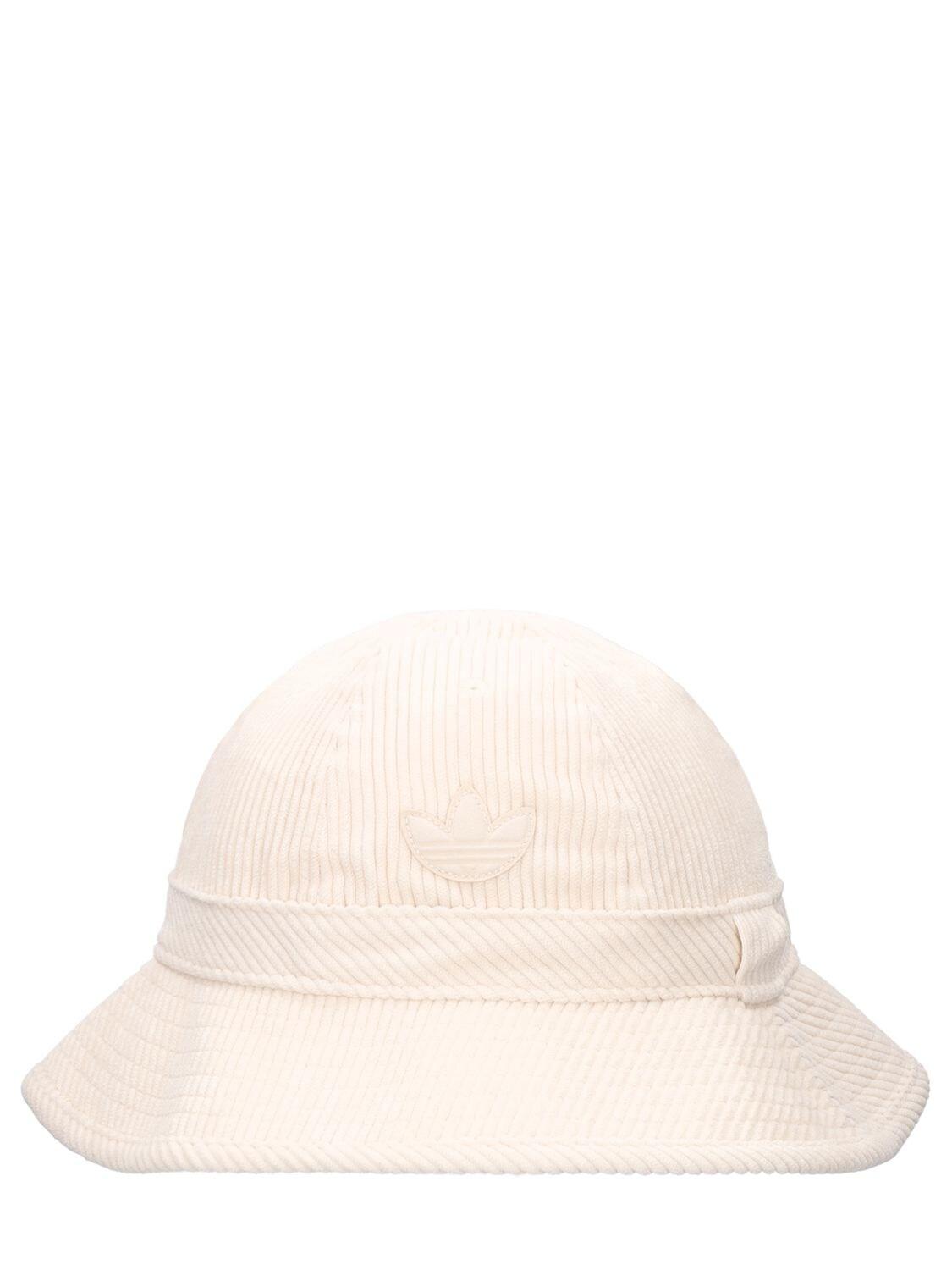 adidas Originals Corduroy Bucket Hat in Beige/White (Natural) | Lyst