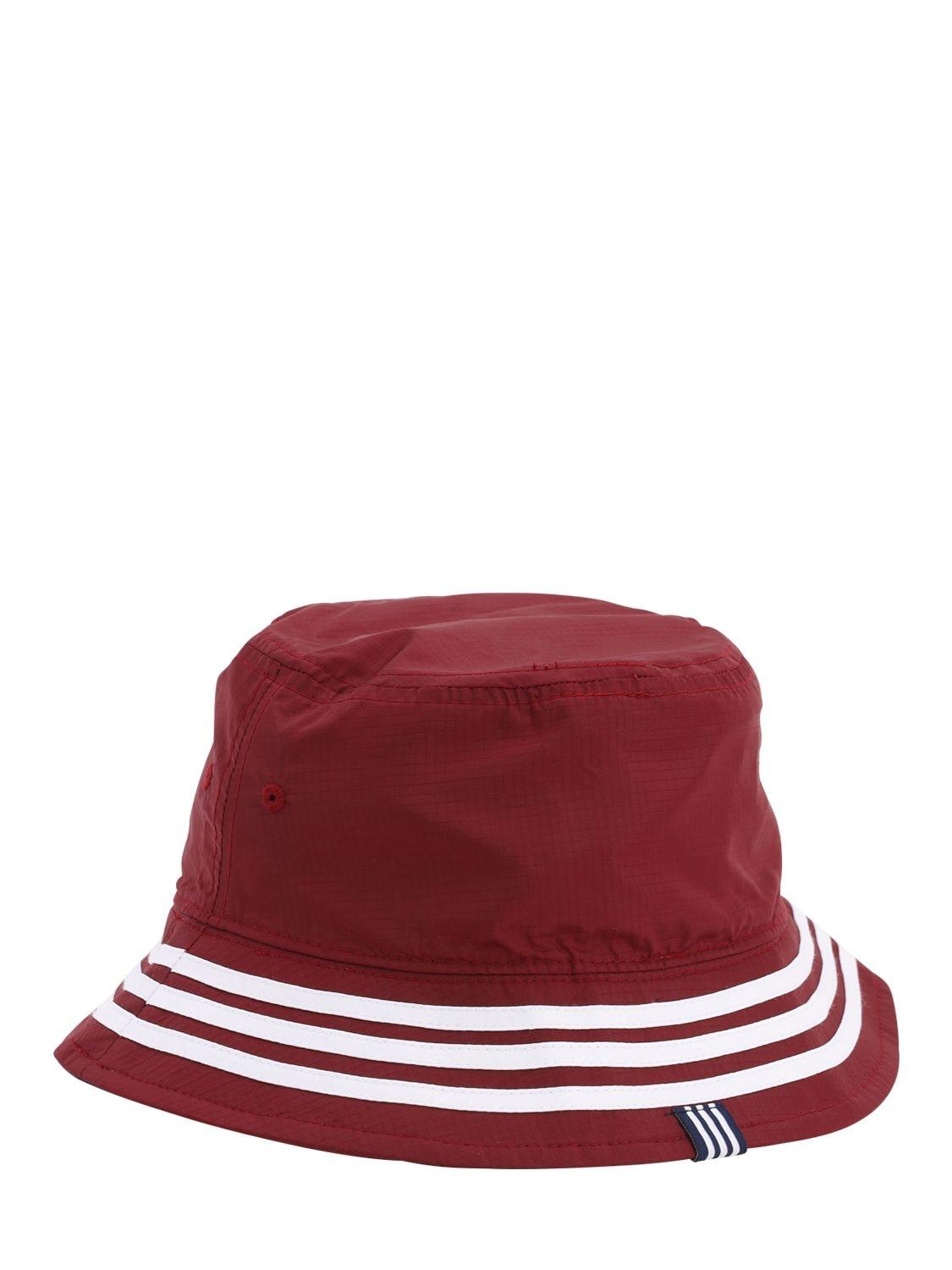 adidas Originals Reversible Trefoil Logo Bucket Hat in Red | Lyst