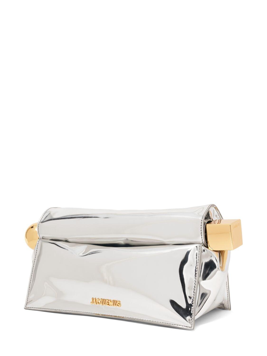 Jacquemus La Pochette Rond Carre Laminated Pouch in Metallic Lyst UK