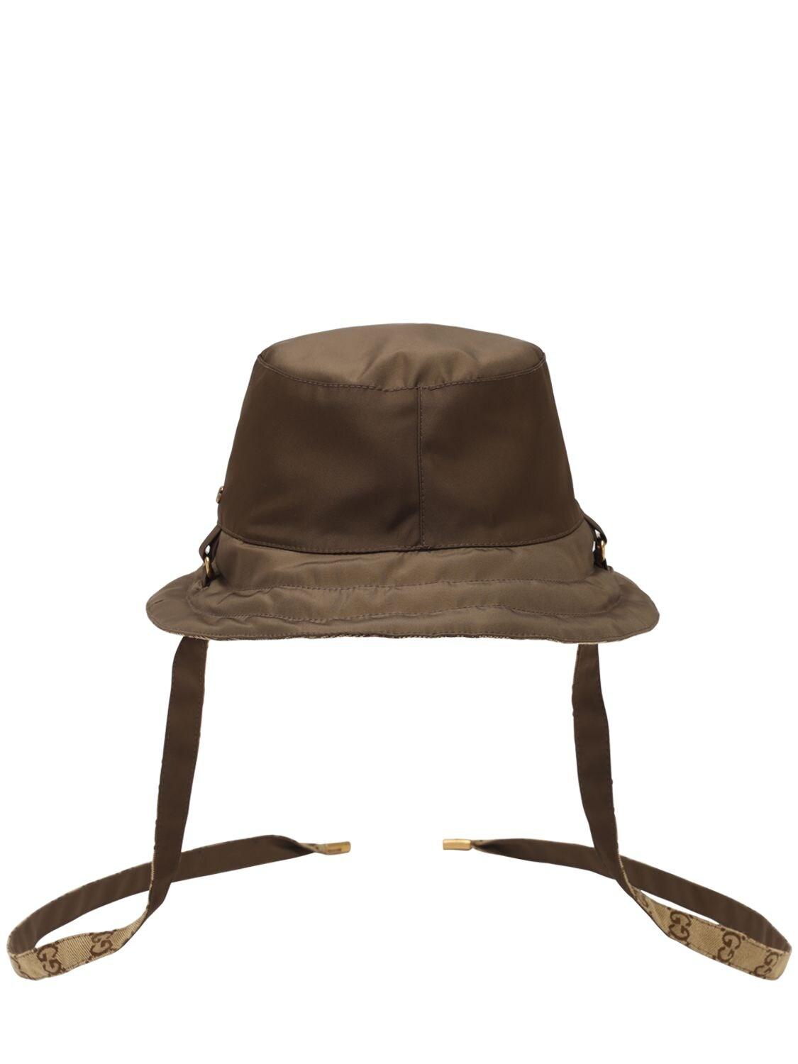 Gucci Synthetic Reversible gg Bucket Hat in Brown/Light Brown 