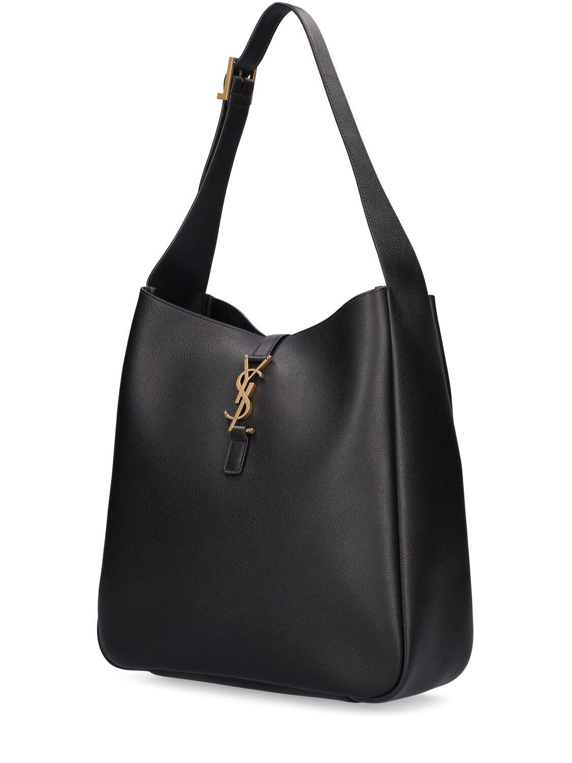 Le 5 A 7 Large Leather Tote Bag in Black - Saint Laurent