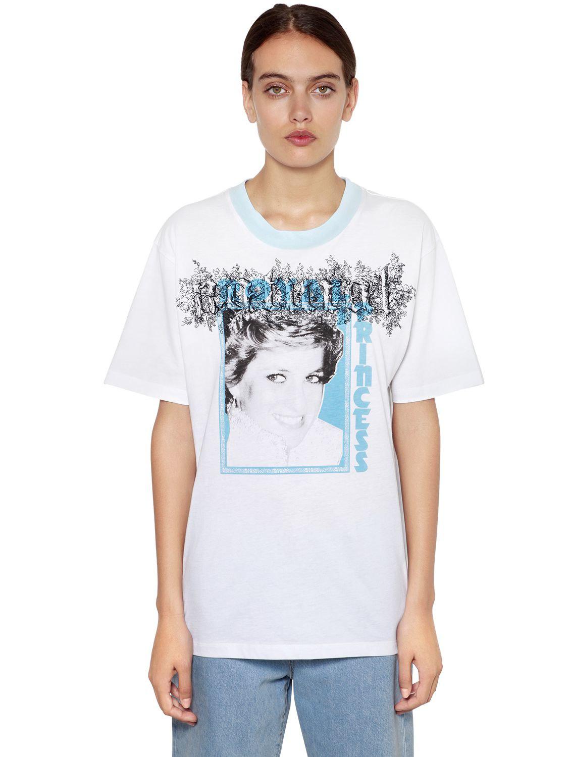 Off-White c/o Virgil Abloh Oversize Lady Diana Print Jersey T-shirt in ...