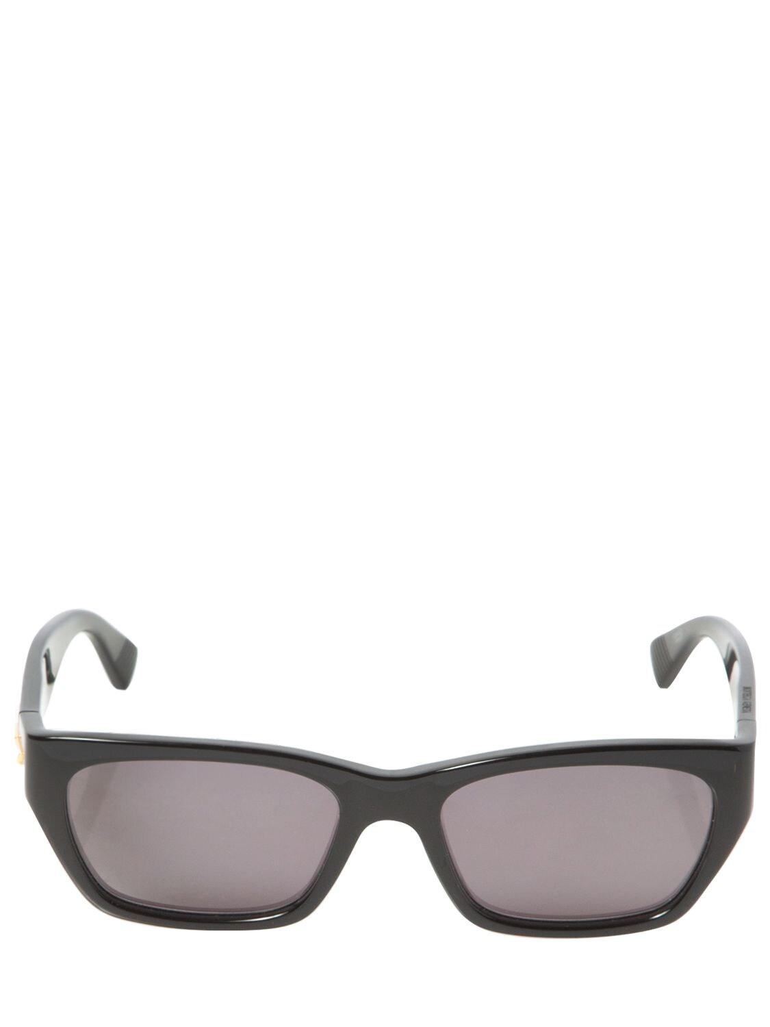Bottega Veneta Bv1143s Classic Acetate Sunglasses in Black (Gray) | Lyst