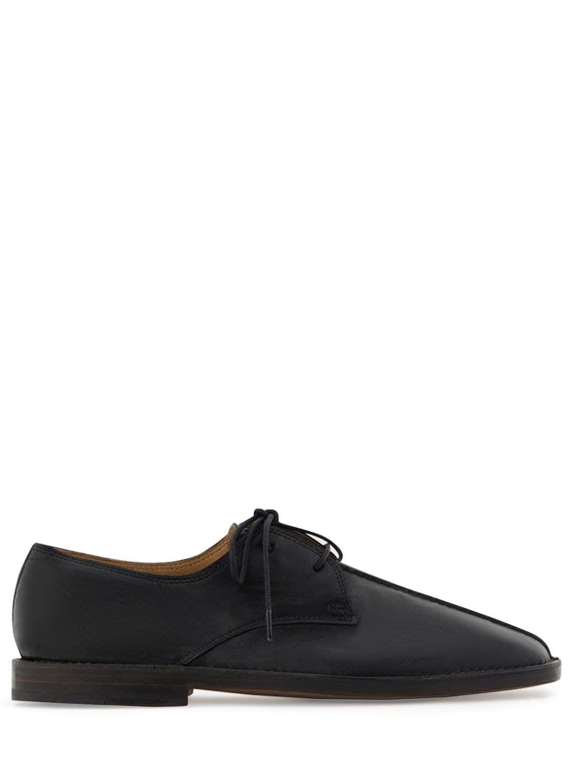 Lemaire 10mm Derby Leather Loafers in Black | Lyst