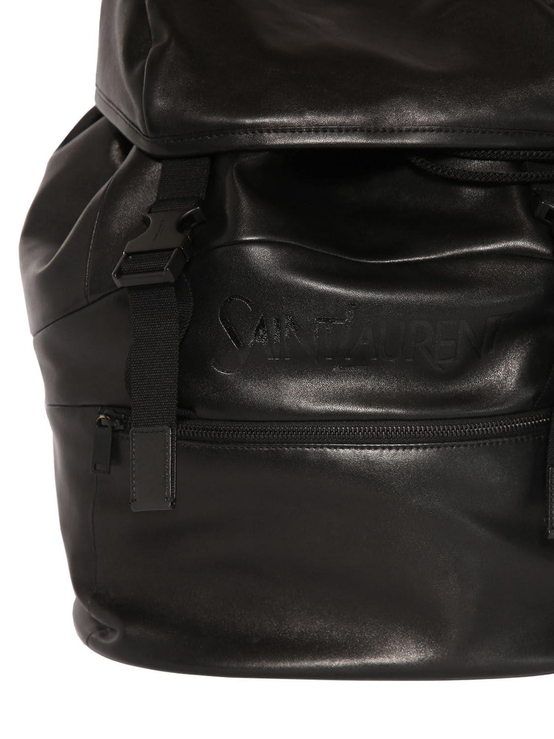 Leather backpack Saint Laurent Black in Leather - 20380169