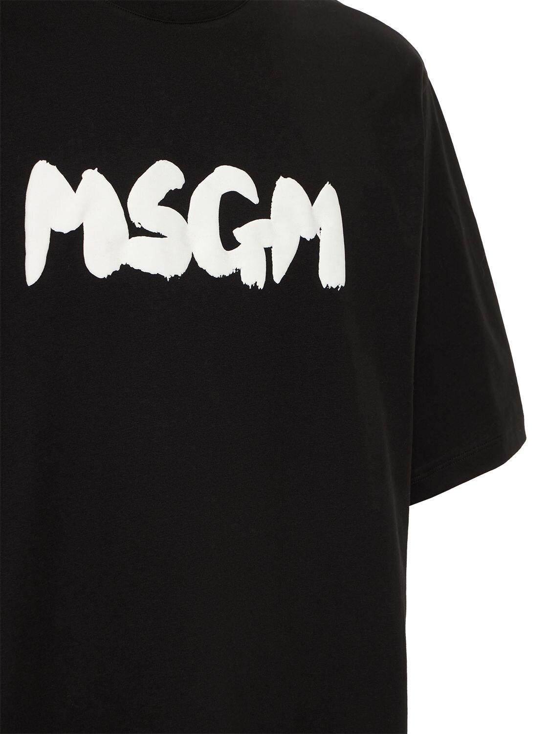 Homme T-shirts T-shirts MSGM T-shirt à logo imprimé Coton MSGM pour homme en coloris Blanc 