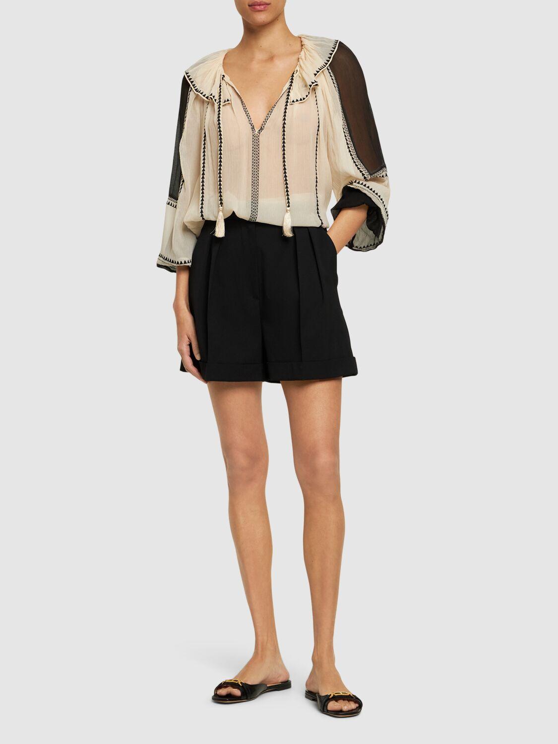Ulla Johnson Lenore Silk Shirt in Natural Lyst UK
