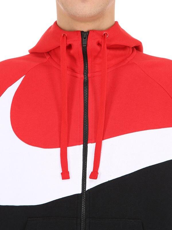 Nike Big Swoosh Zip-up Sweatshirt Hoodie in Red for Men | Lyst