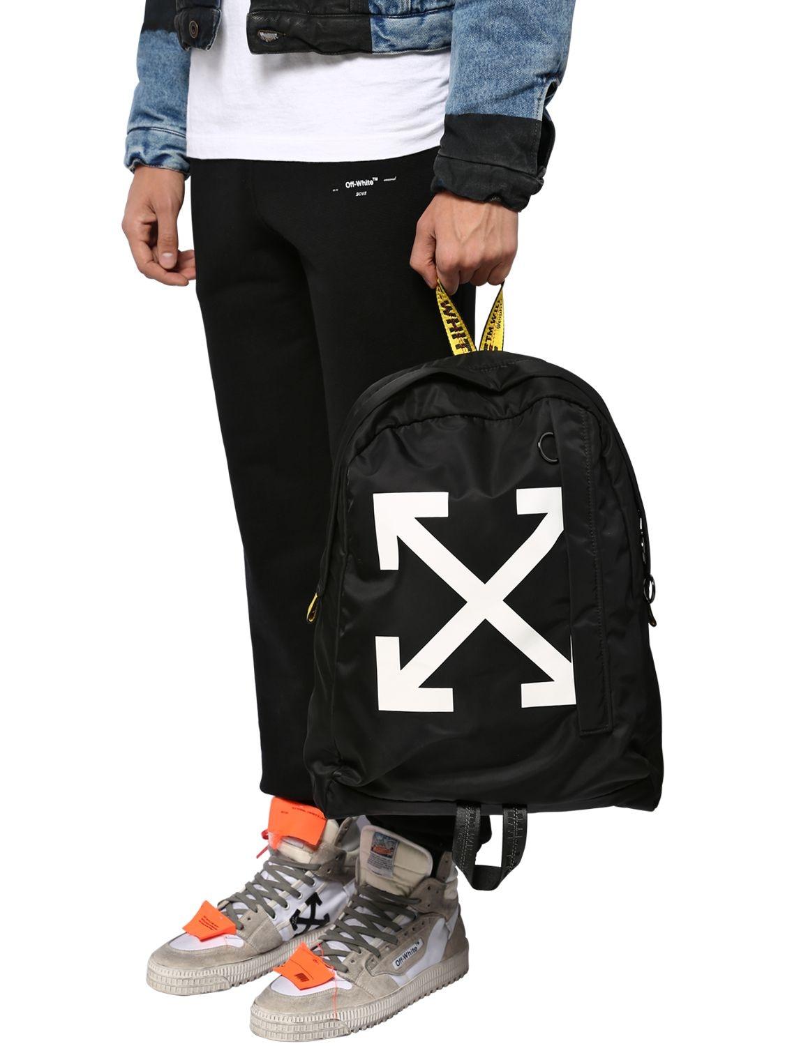 Off-White c/o Virgil Abloh Men's Easy Arrow Nylon Backpack in Black for Men  | Lyst