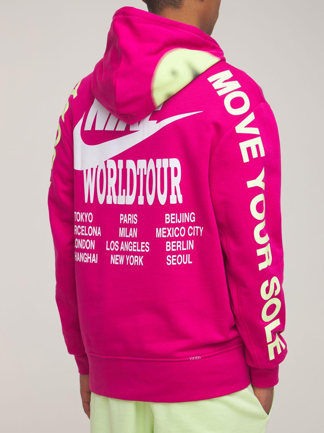 Felpa "world Tour" Con Cappuccio da Uomo di Nike in Rosa | Lyst