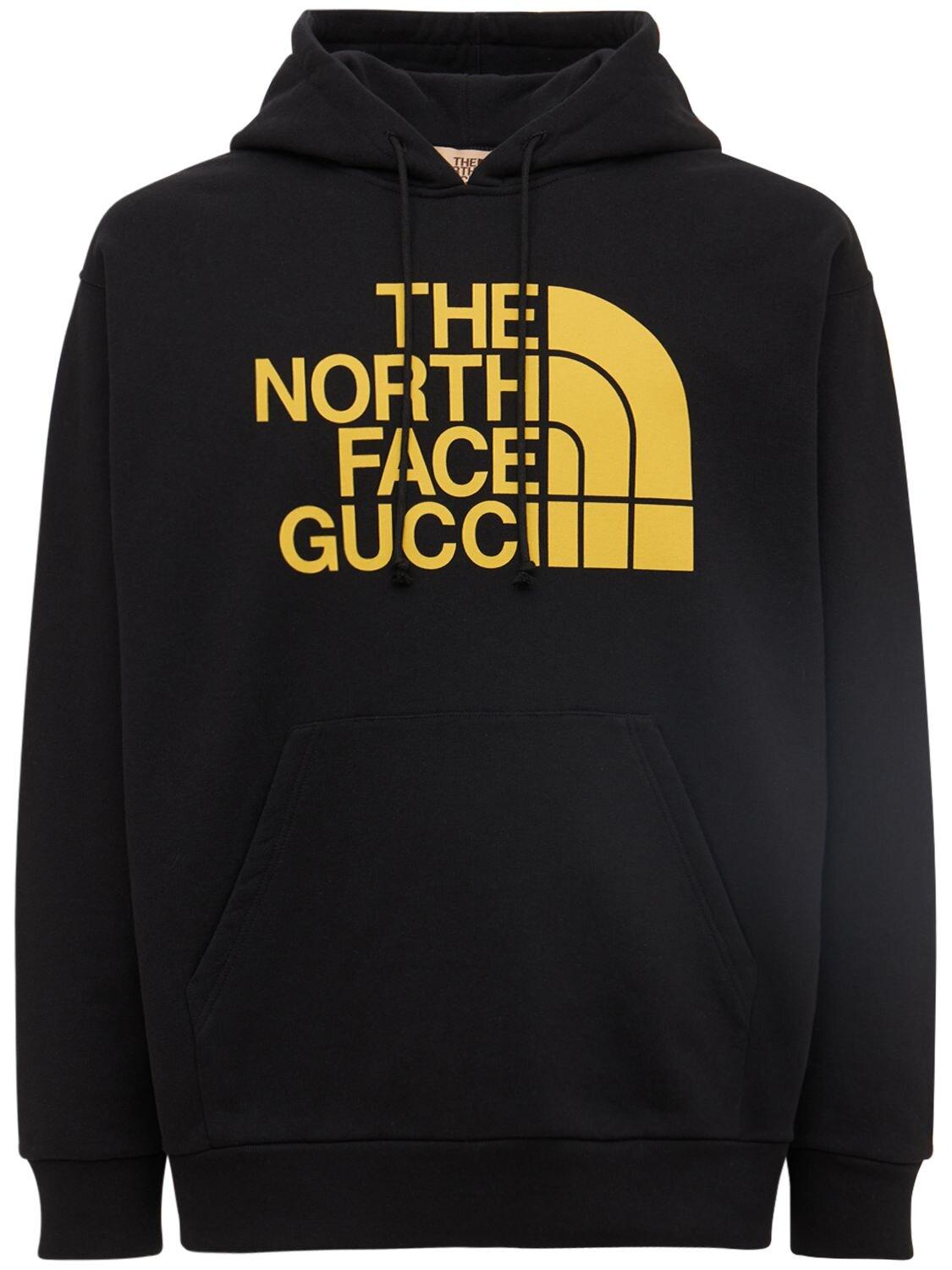 Gucci The North Face X Cotton Hoodie in Black for Men | Lyst