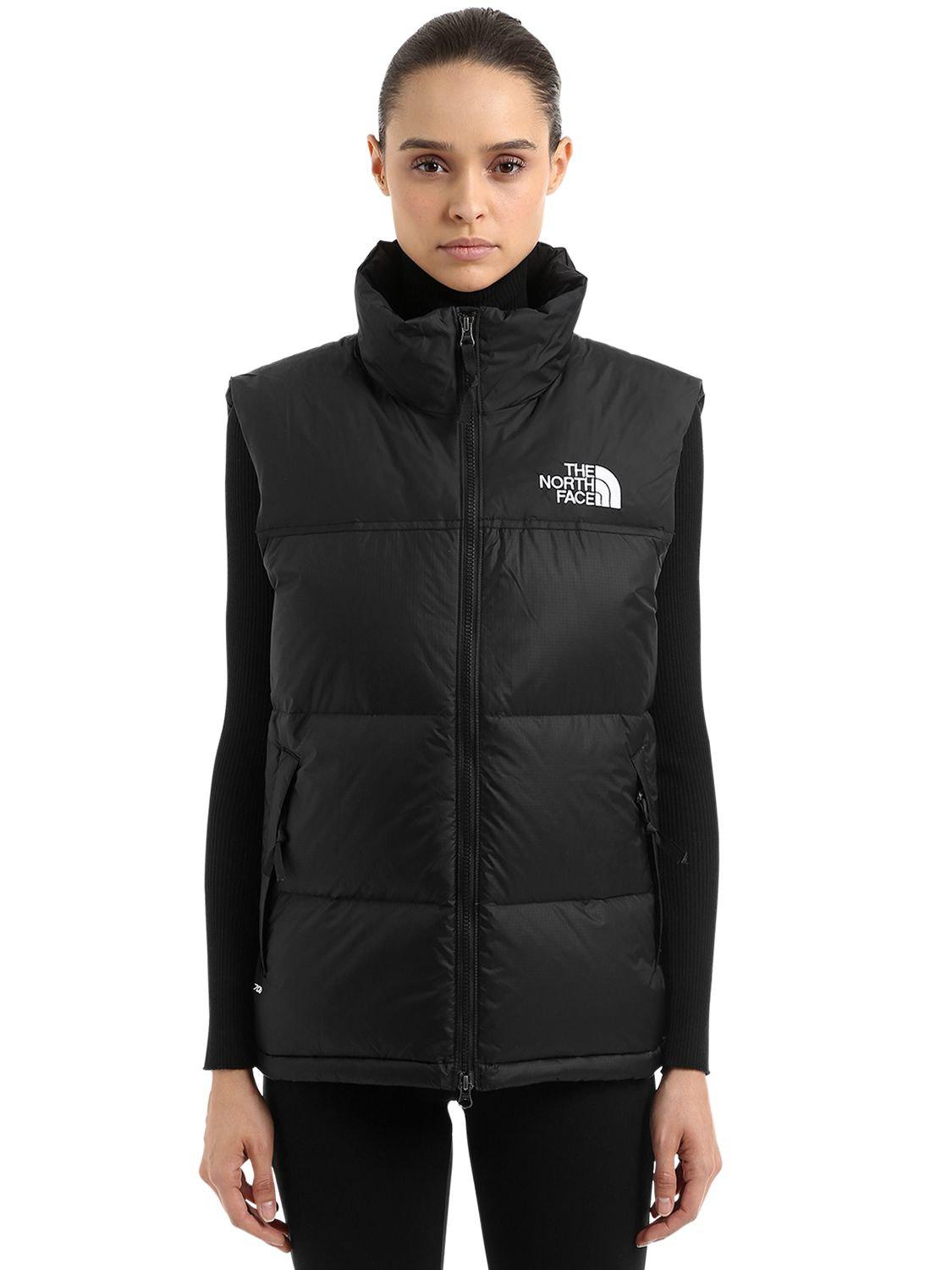 black north face gilet womens