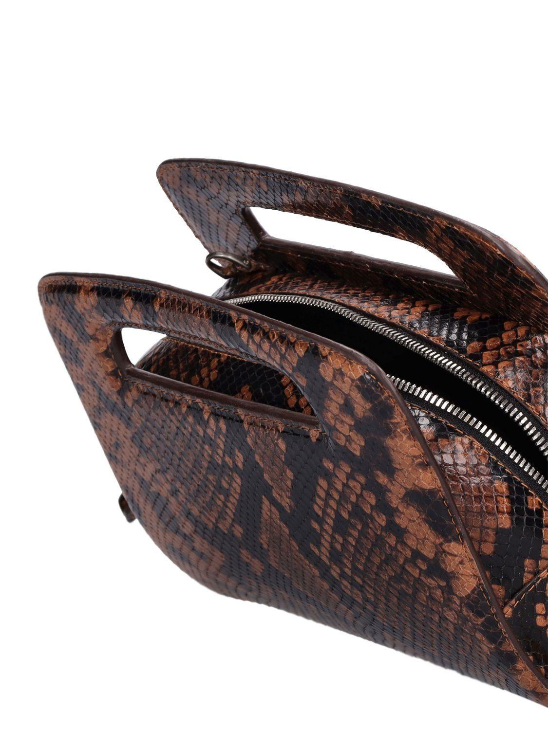 Accordeon python embossed top handle bag - AMI Paris - Women