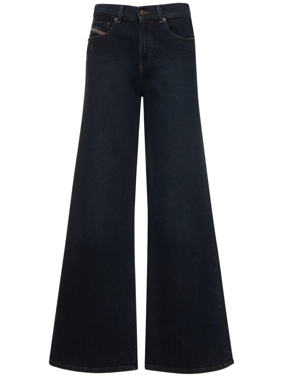 DIESEL レディース ブルー 1978 D-akemi ワイドフレアジーンズ ジーンズ
