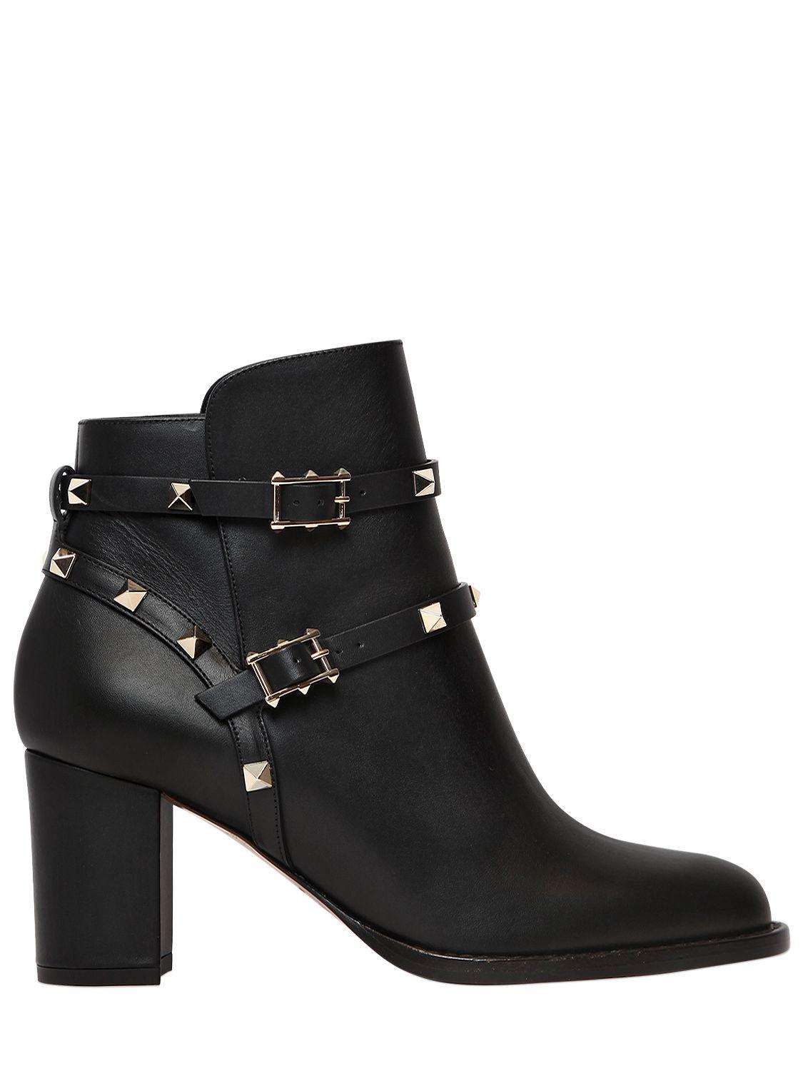 Valentino Leather Rockstud Boot Mm in - Lyst