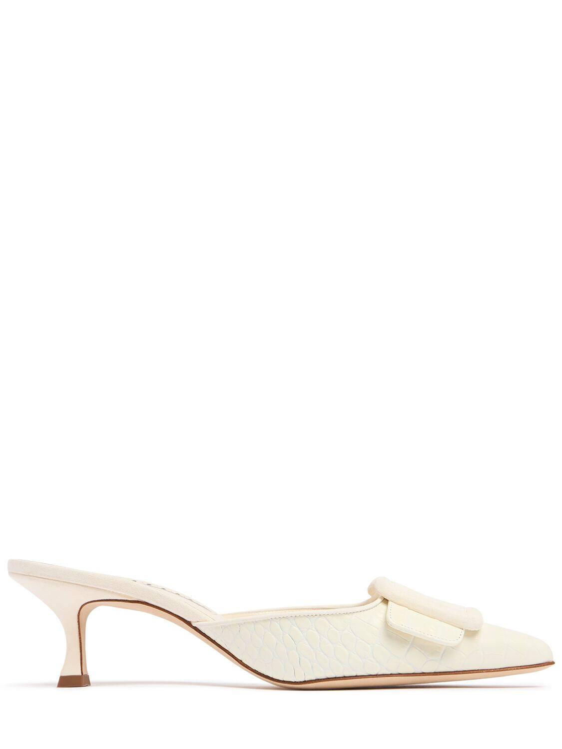 MANOLO BLAHNIK ベージュ ミュール ポインテッドトゥ MANOLO BLAHNIK ベージュ ミュール ポインテッドトゥ