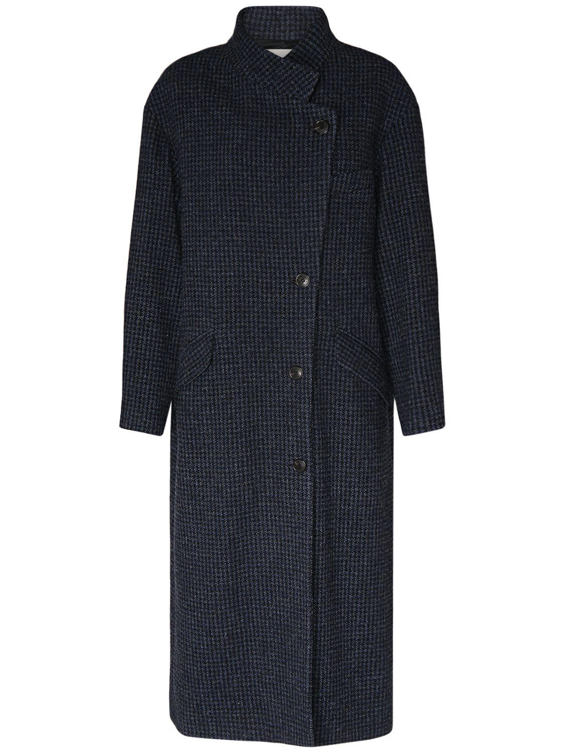 MARANT ÉTOILE Limiza herringbone wool coat - Neutrals