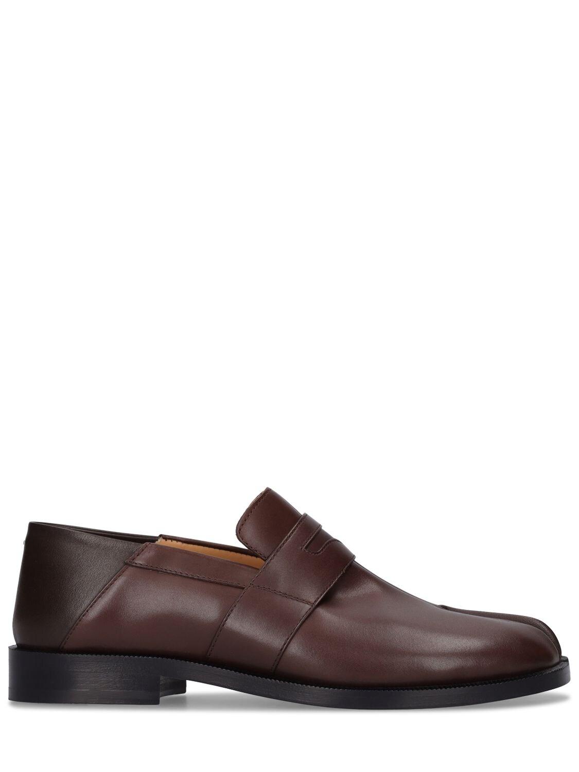Maison Margiela 20mm Tabi Leather Loafers in Brown | Lyst Canada