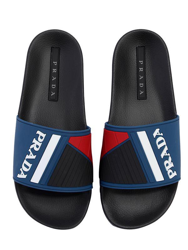 prada rubber pool slides