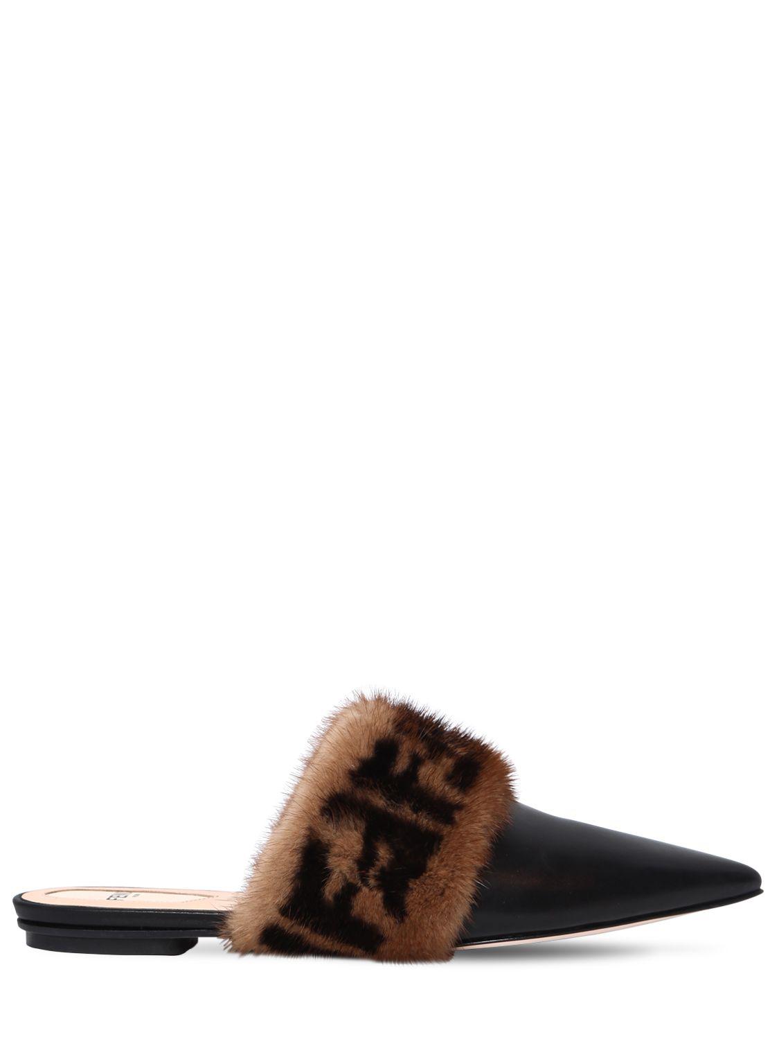 fendi fur mules