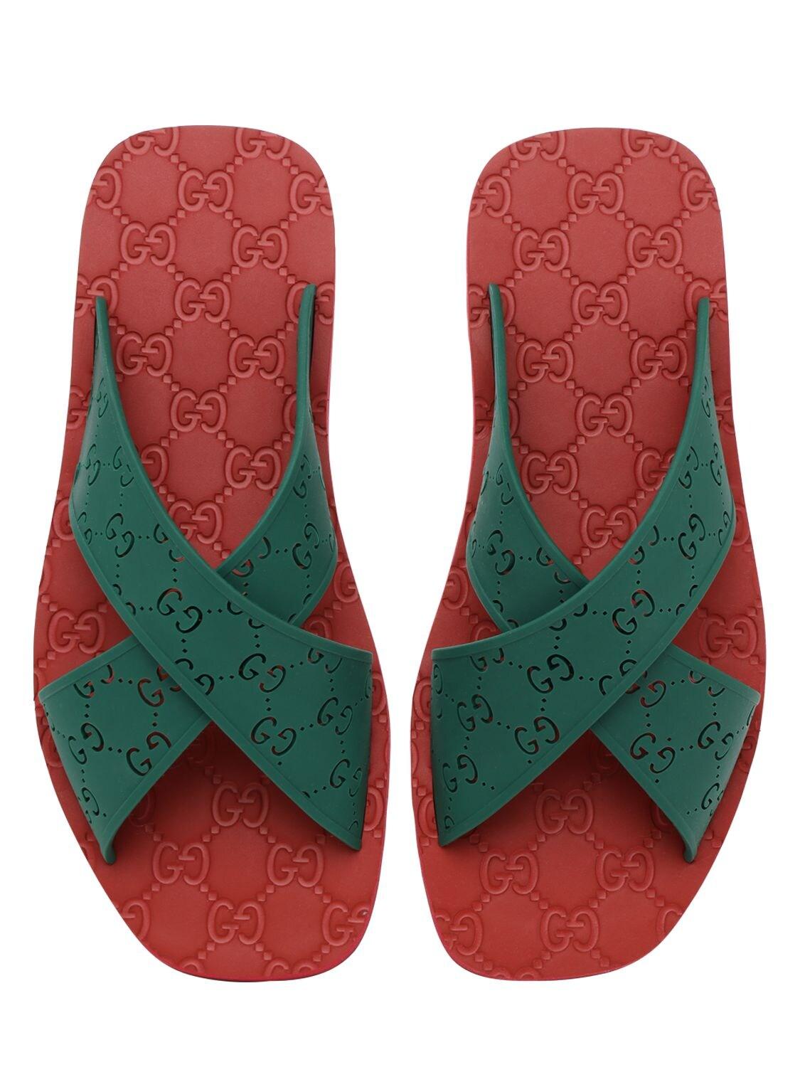 Gucci GG Slide Sandal in Green for Men 