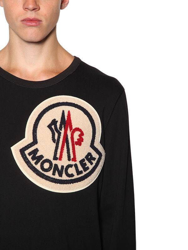 moncler logo patch sweatshirt