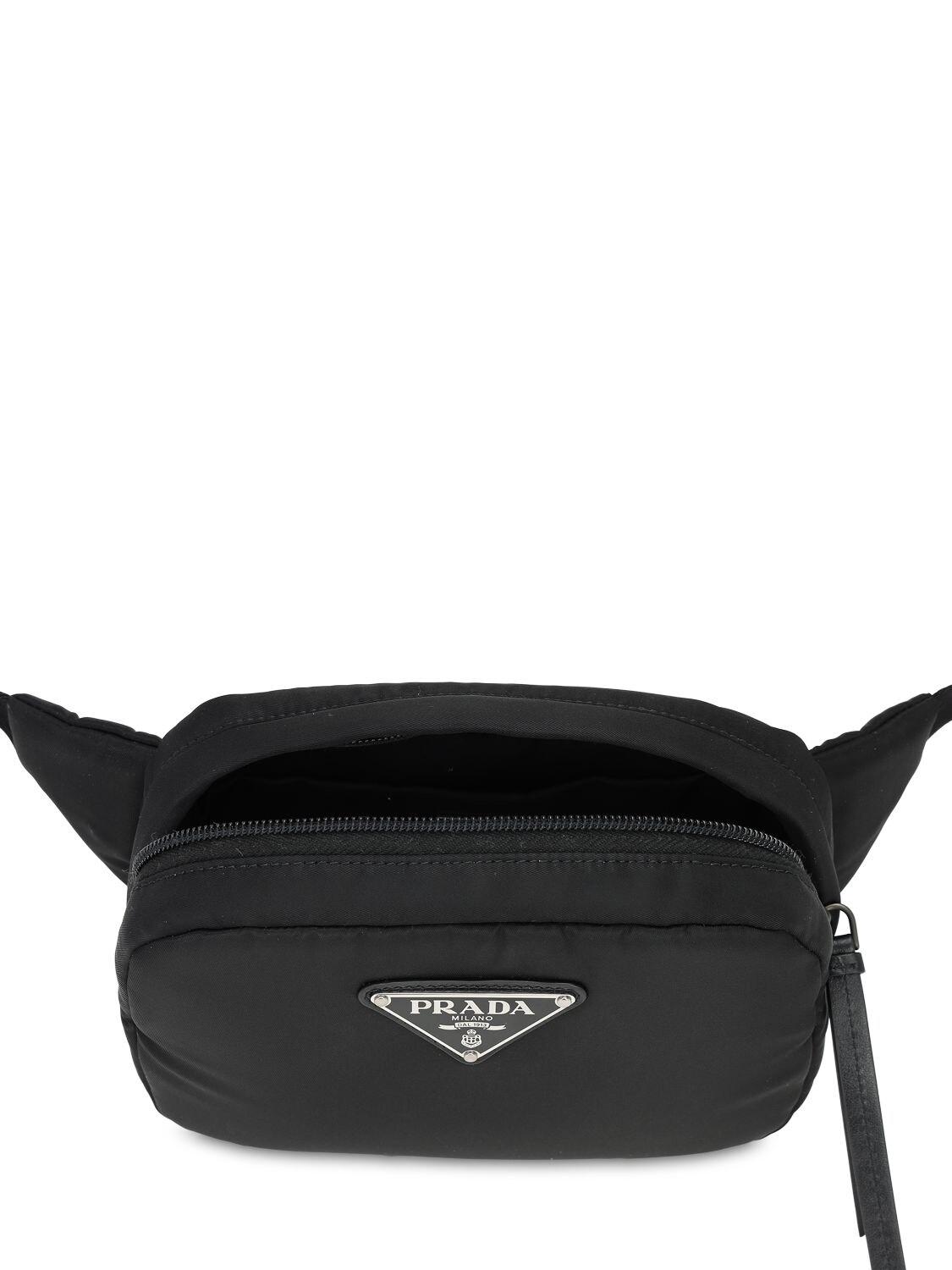 Prada Padded Nylon Belt Bag in Black