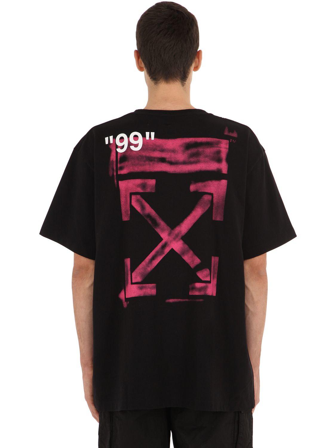 Off-White c/o Virgil Abloh Printed Arrow Cotton Jersey T-shirt in Black for  Men | Lyst