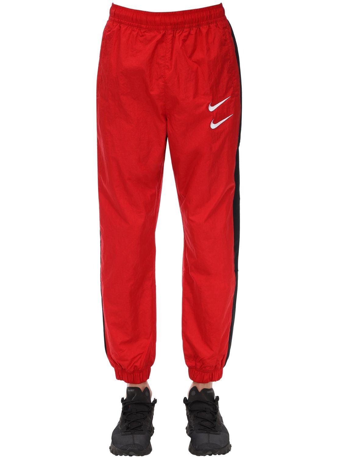 nike heritage red track pants