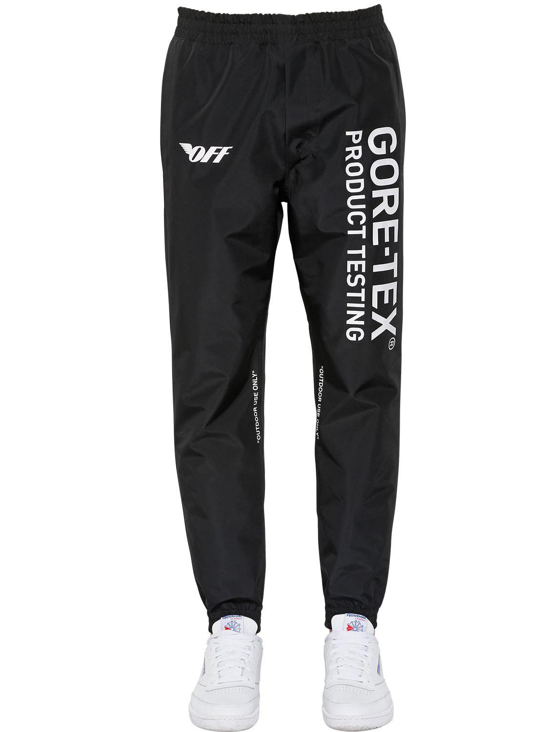 Off-White c/o Virgil Abloh Product Testing Gore-tex Track Pants in