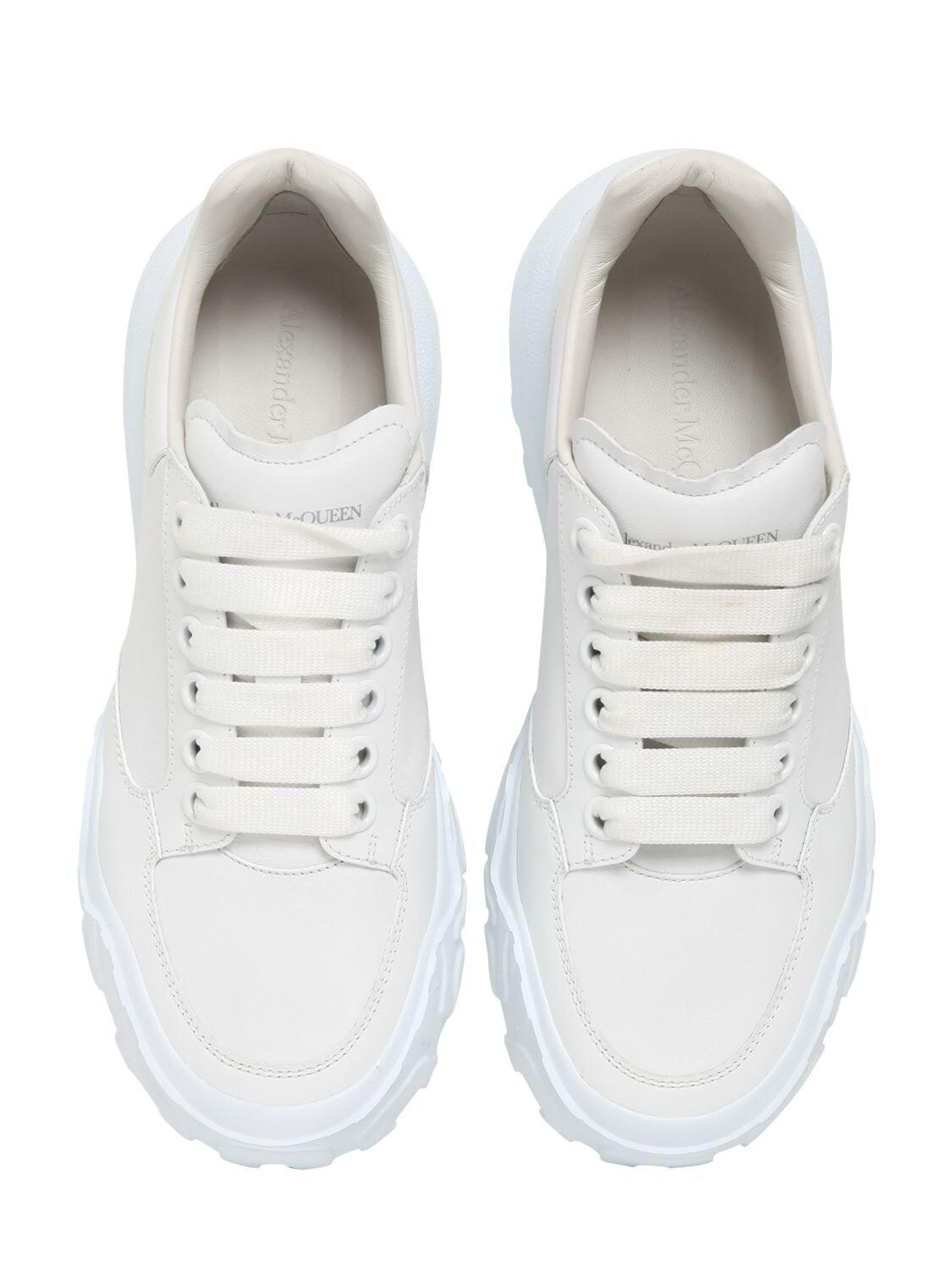 Alexander McQueen 45mm Court Trainer Leather Sneakers in White - Lyst