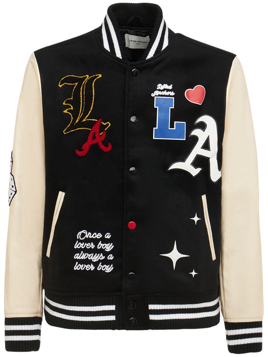 LIFTED ANCHORS Claridge Letterman Varsity Jacket for Men