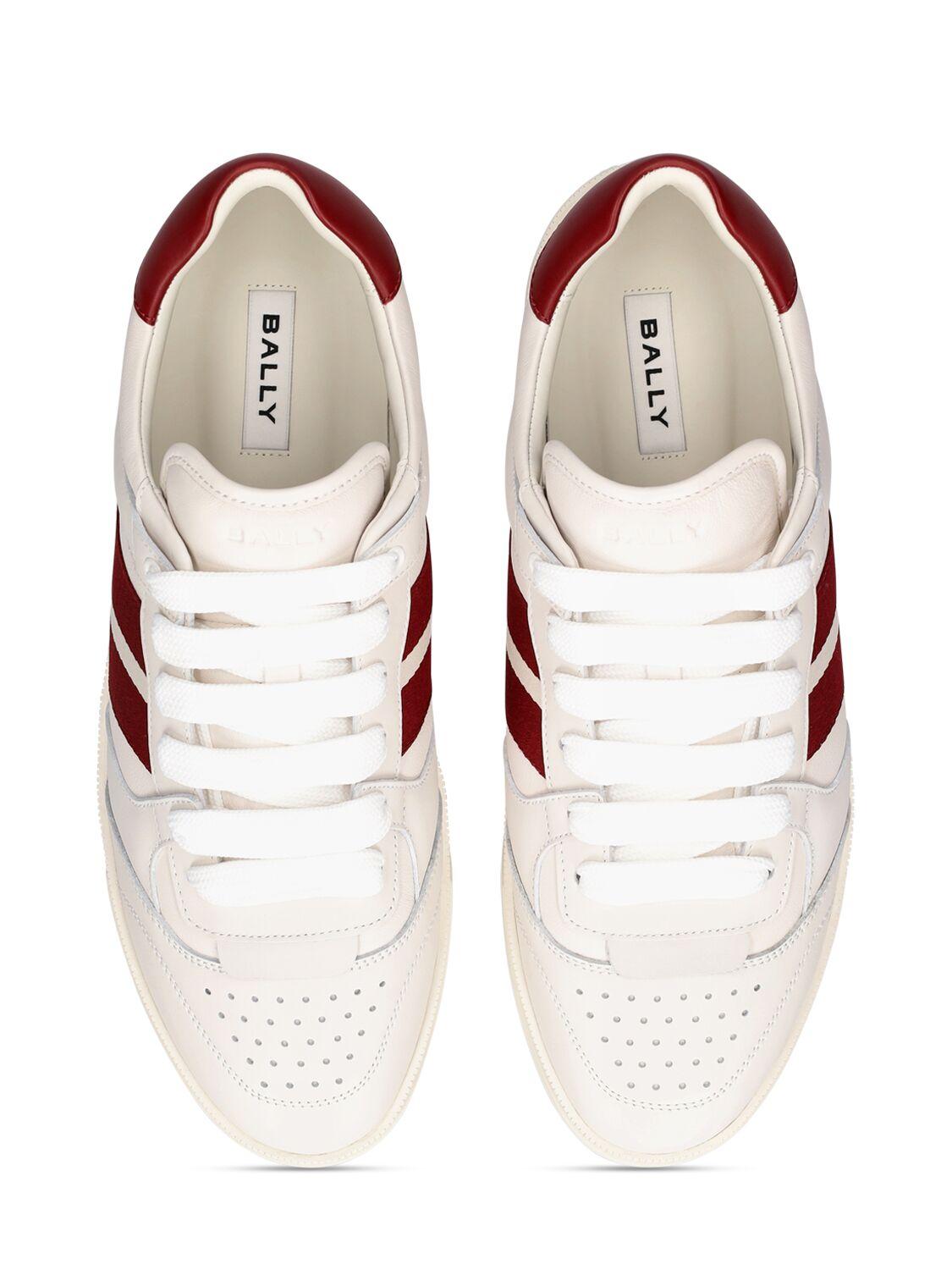 Bally Rebby Leather Low Sneakers in Pink for Men Lyst UK