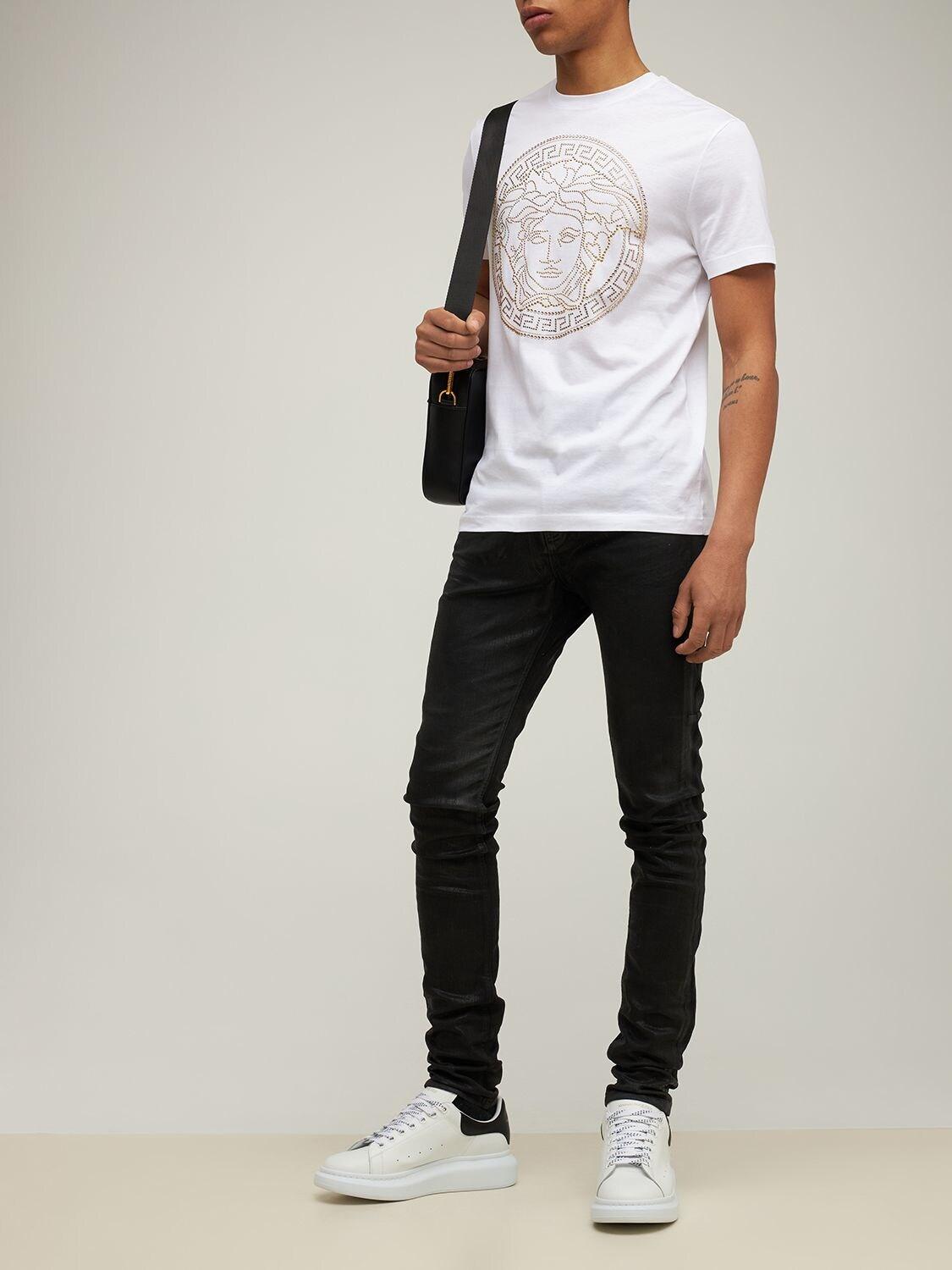 Versace Medusa Studded Cotton Jersey T 