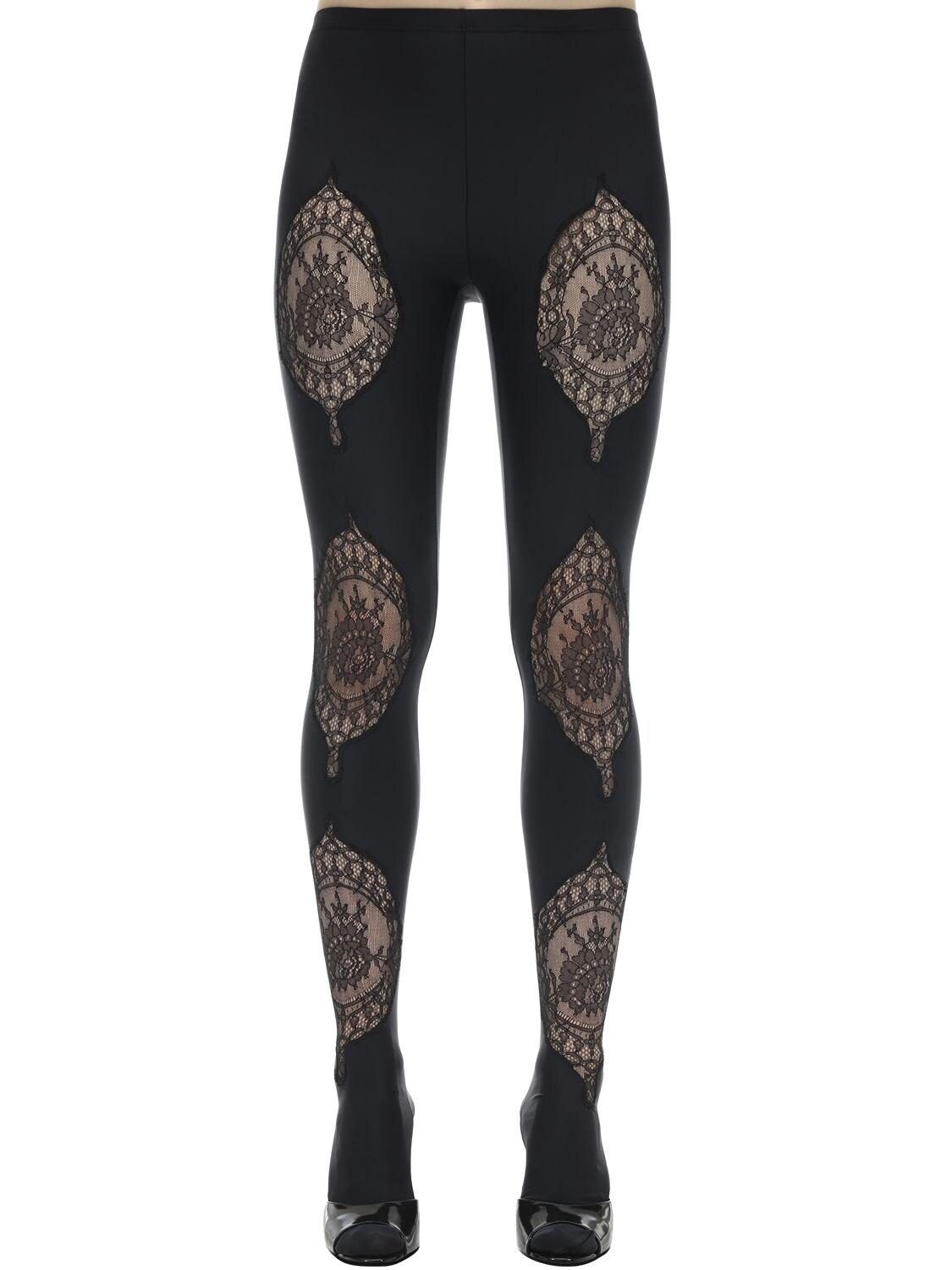 versace lace tights