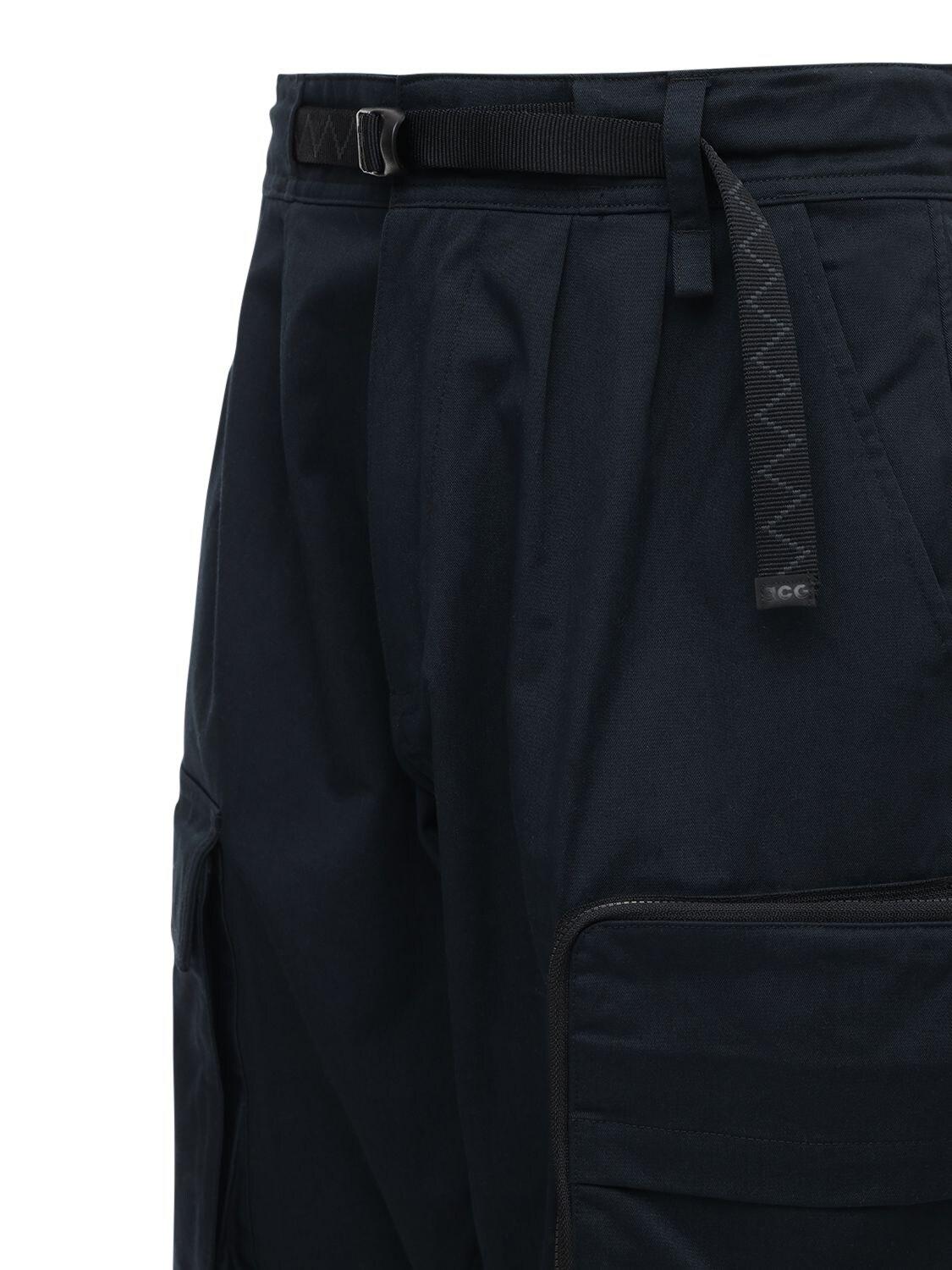 Nike Acg Woven Cotton Blend Cargo Pants in Black for Men - Lyst
