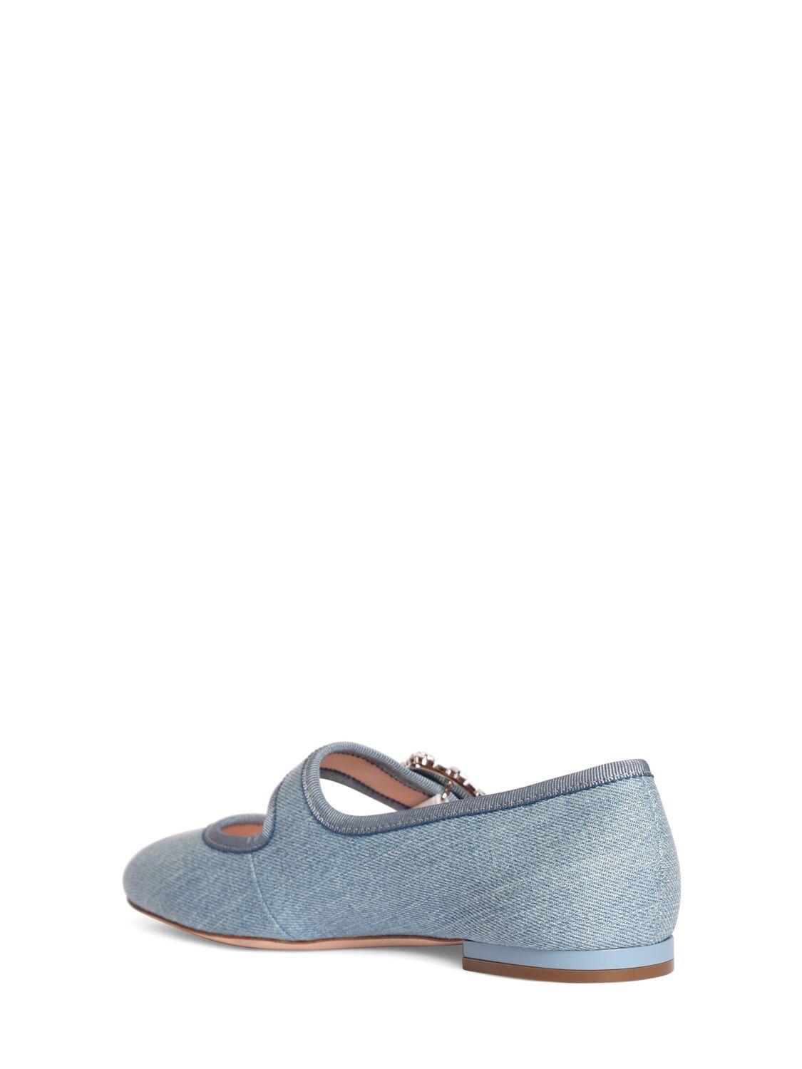 Roger Vivier◆Tres Vivier デニムフラットシューズ 10mm Roger Vivier◇Tres Vivier デニムフラットシューズ 10mm 靴