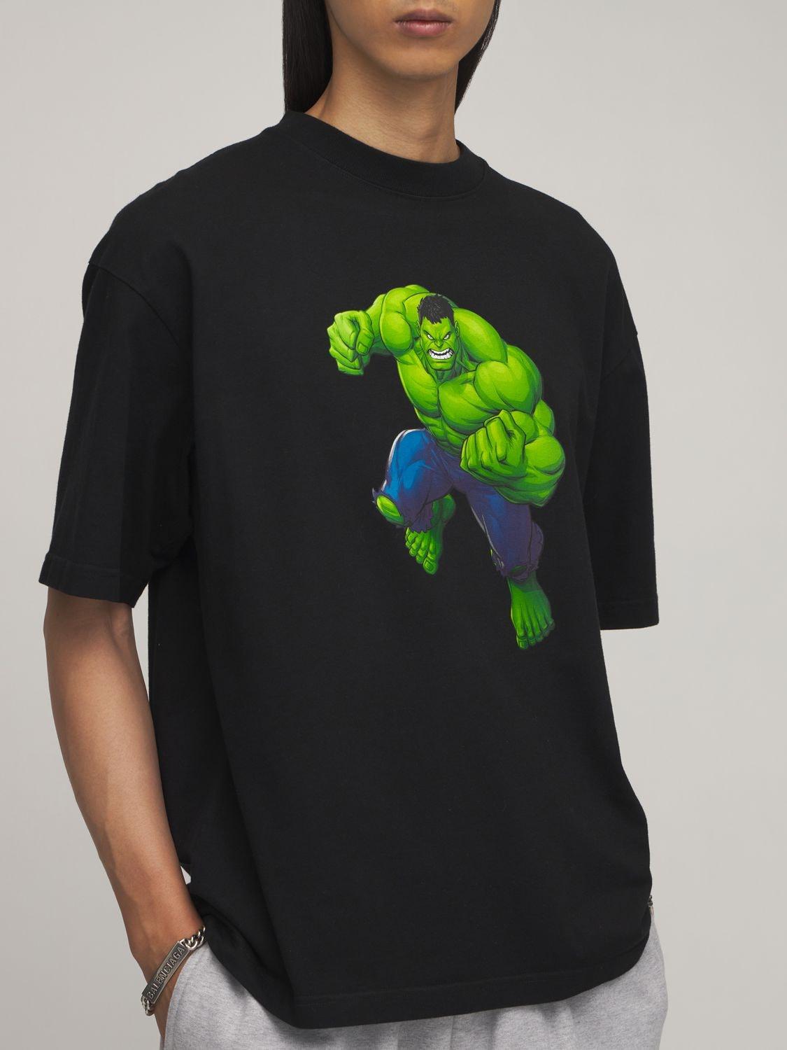 Balenciaga Hulk Cotton T-shirt in Black for Men | Lyst