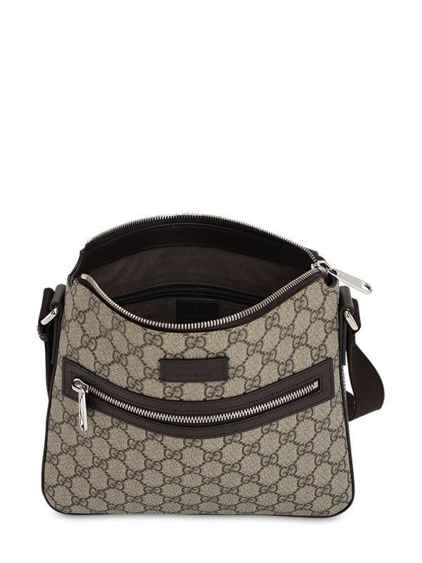Gucci Gg Supreme Messenger Bag in Natural for Men | Lyst