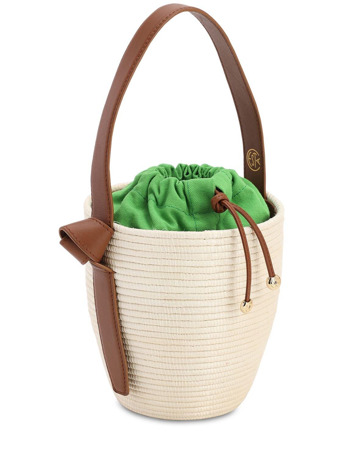 Cesta Collective Lvr Exclusive Lunchpail Cotton Bag in White/Green